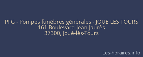 PFG - Pompes funèbres générales - JOUE LES TOURS