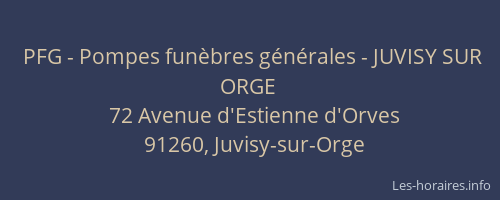 PFG - Pompes funèbres générales - JUVISY SUR ORGE