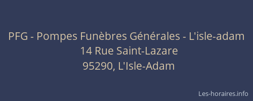PFG - Pompes Funèbres Générales - L'isle-adam