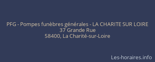 PFG - Pompes funèbres générales - LA CHARITE SUR LOIRE
