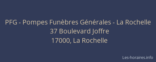 PFG - Pompes Funèbres Générales - La Rochelle