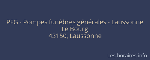 PFG - Pompes funèbres générales - Laussonne
