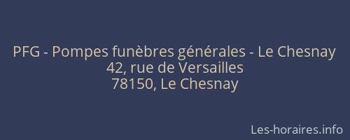 PFG - Pompes funèbres générales - Le Chesnay