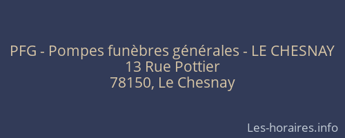 PFG - Pompes funèbres générales - LE CHESNAY