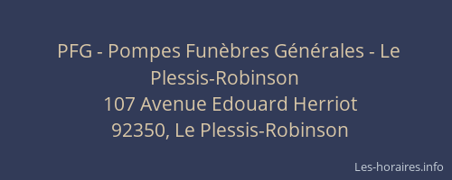 PFG - Pompes Funèbres Générales - Le Plessis-Robinson