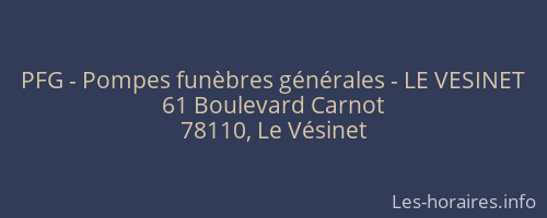 PFG - Pompes funèbres générales - LE VESINET