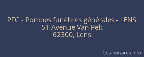 PFG - Pompes funèbres générales - LENS