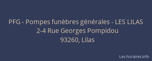 PFG - Pompes funèbres générales - LES LILAS