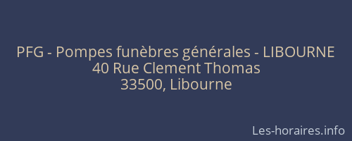 PFG - Pompes funèbres générales - LIBOURNE