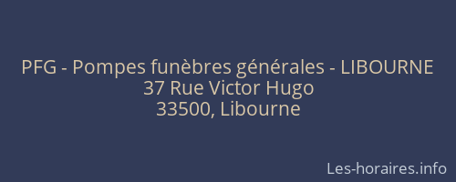 PFG - Pompes funèbres générales - LIBOURNE