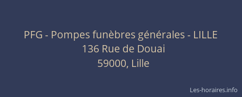 PFG - Pompes funèbres générales - LILLE