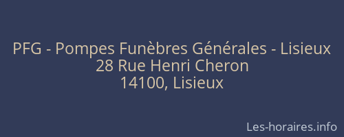 PFG - Pompes Funèbres Générales - Lisieux