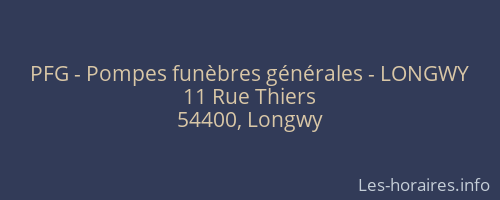PFG - Pompes funèbres générales - LONGWY