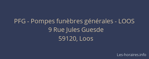 PFG - Pompes funèbres générales - LOOS