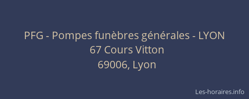 PFG - Pompes funèbres générales - LYON