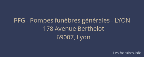 PFG - Pompes funèbres générales - LYON
