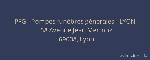 PFG - Pompes funèbres générales - LYON