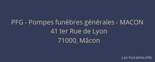 PFG - Pompes funèbres générales - MACON
