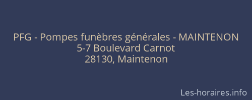 PFG - Pompes funèbres générales - MAINTENON
