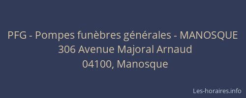PFG - Pompes funèbres générales - MANOSQUE