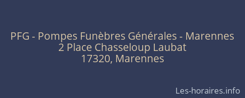 PFG - Pompes Funèbres Générales - Marennes