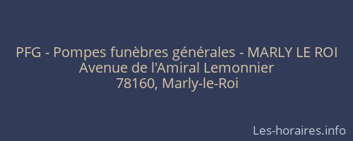 PFG - Pompes funèbres générales - MARLY LE ROI