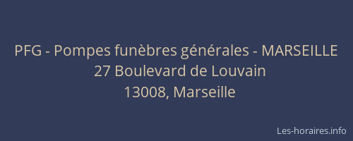 PFG - Pompes funèbres générales - MARSEILLE