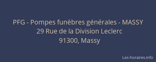 PFG - Pompes funèbres générales - MASSY