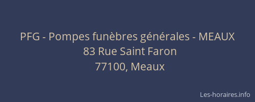 PFG - Pompes funèbres générales - MEAUX