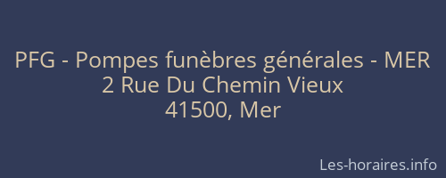 PFG - Pompes funèbres générales - MER