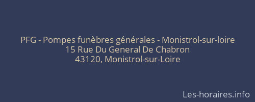 PFG - Pompes funèbres générales - Monistrol-sur-loire