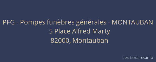 PFG - Pompes funèbres générales - MONTAUBAN