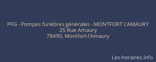PFG - Pompes funèbres générales - MONTFORT L'AMAURY