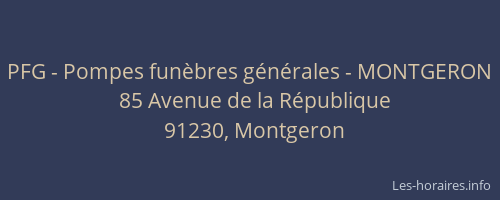 PFG - Pompes funèbres générales - MONTGERON