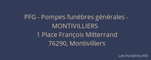 PFG - Pompes funèbres générales - MONTIVILLIERS