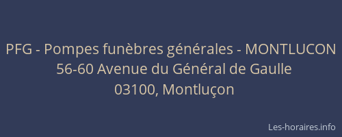 PFG - Pompes funèbres générales - MONTLUCON