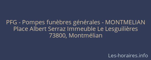 PFG - Pompes funèbres générales - MONTMELIAN