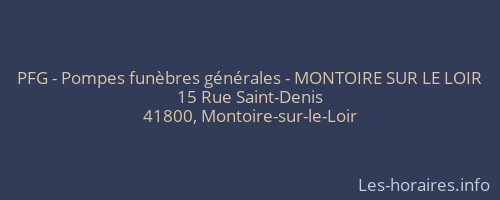 PFG - Pompes funèbres générales - MONTOIRE SUR LE LOIR