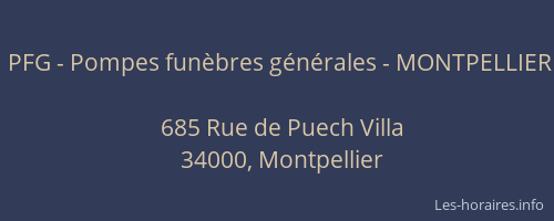 PFG - Pompes funèbres générales - MONTPELLIER