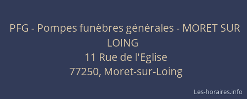 PFG - Pompes funèbres générales - MORET SUR LOING