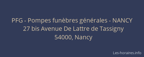 PFG - Pompes funèbres générales - NANCY