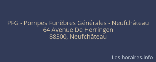 PFG - Pompes Funèbres Générales - Neufchâteau