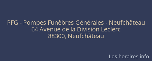 PFG - Pompes Funèbres Générales - Neufchâteau