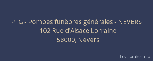 PFG - Pompes funèbres générales - NEVERS