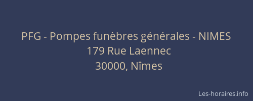 PFG - Pompes funèbres générales - NIMES