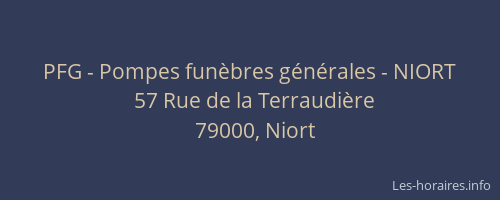 PFG - Pompes funèbres générales - NIORT