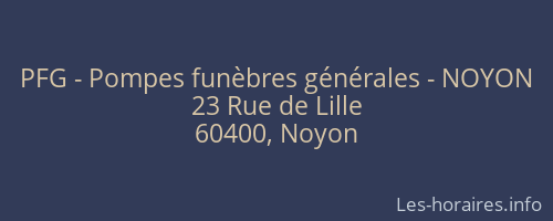 PFG - Pompes funèbres générales - NOYON