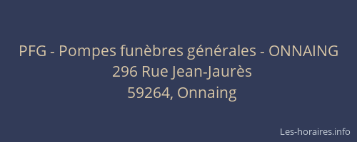 PFG - Pompes funèbres générales - ONNAING