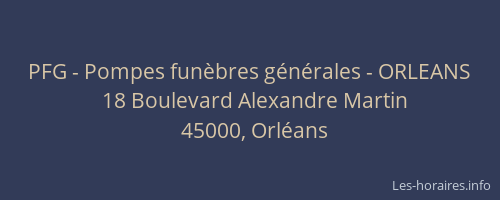 PFG - Pompes funèbres générales - ORLEANS
