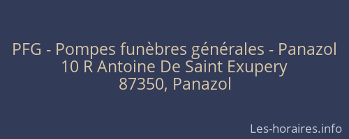 PFG - Pompes funèbres générales - Panazol